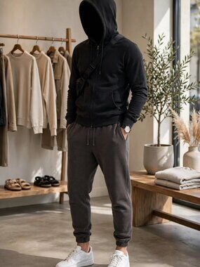 Men's Dark Gray Jogger Sweatpants